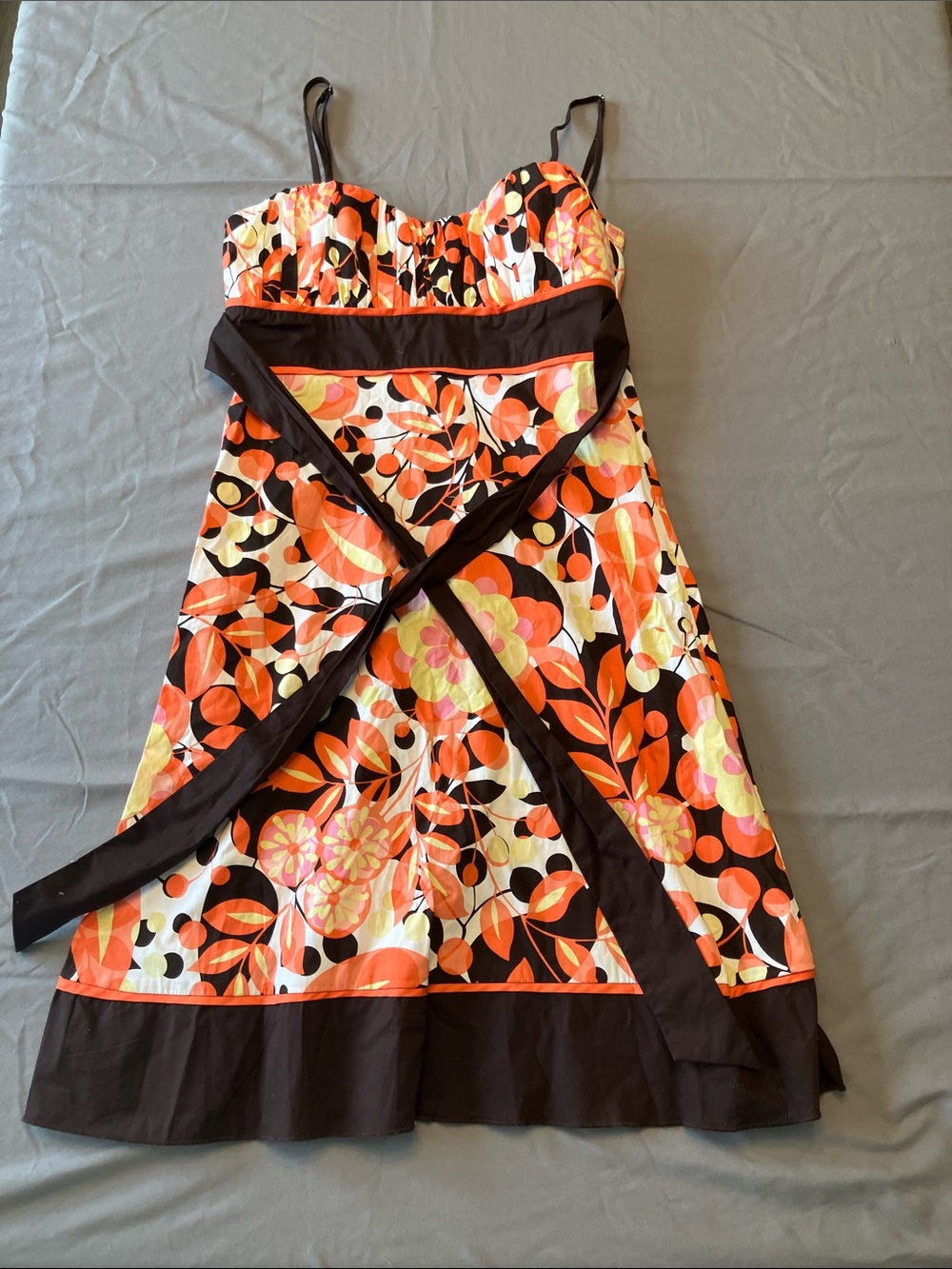 Speechless Floral Sundress in Orange, Yellow & Black